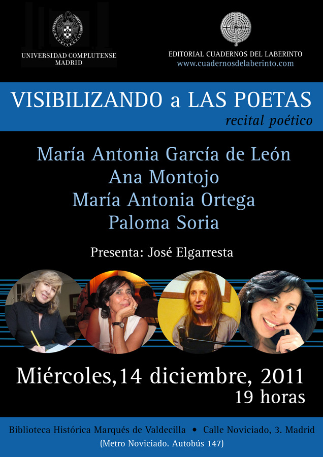 Recital de las poetisas: María Antonia García de León, Ana Montojo, María Antonia Ortega y Paloma Soria. 
